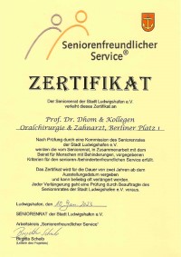 Seriorenfreundlicher Service Zertifikat Berliner Platz